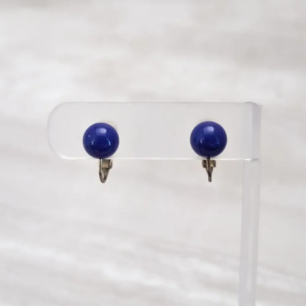 Vintage Clip On Earrings Small Retro - 3/8